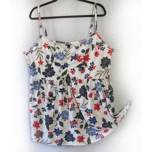 TORRID 4X NWT White Floral Eyelet Babydoll Cami